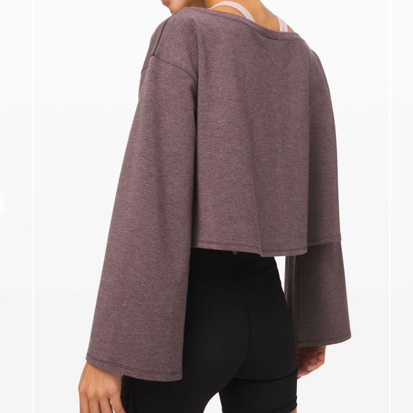 Lululemon L/XL show your depth long sleeve heather antique bark purple pullover - Picture 3 of 7